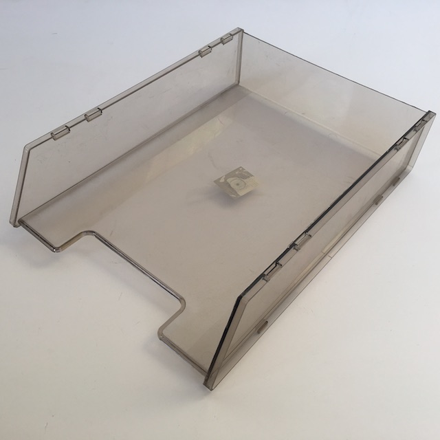 DOCUMENT TRAY, Clear Smoked